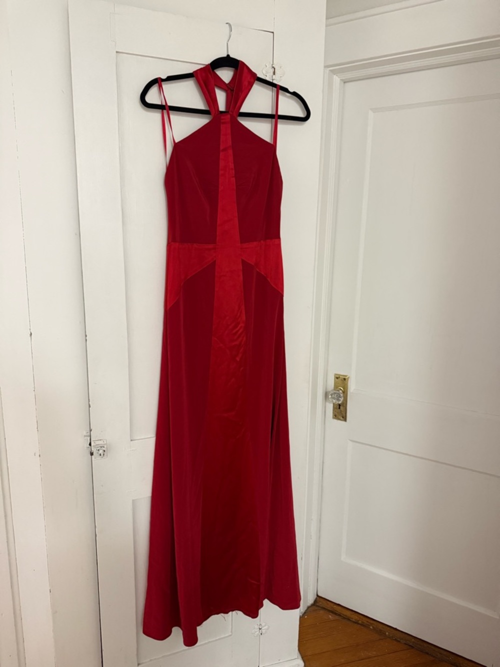 Jill Stuart Red Backless Halter Maxi Dress